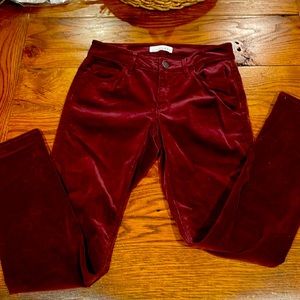 Loft curvy skinny purple micro corduroy size 2